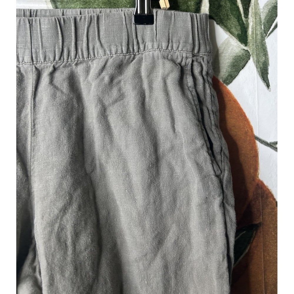 Pure Jill J Jill XS Garment Dyed Linen Pull on Straight Pants Gray Casual Career - Picture 5 of 6